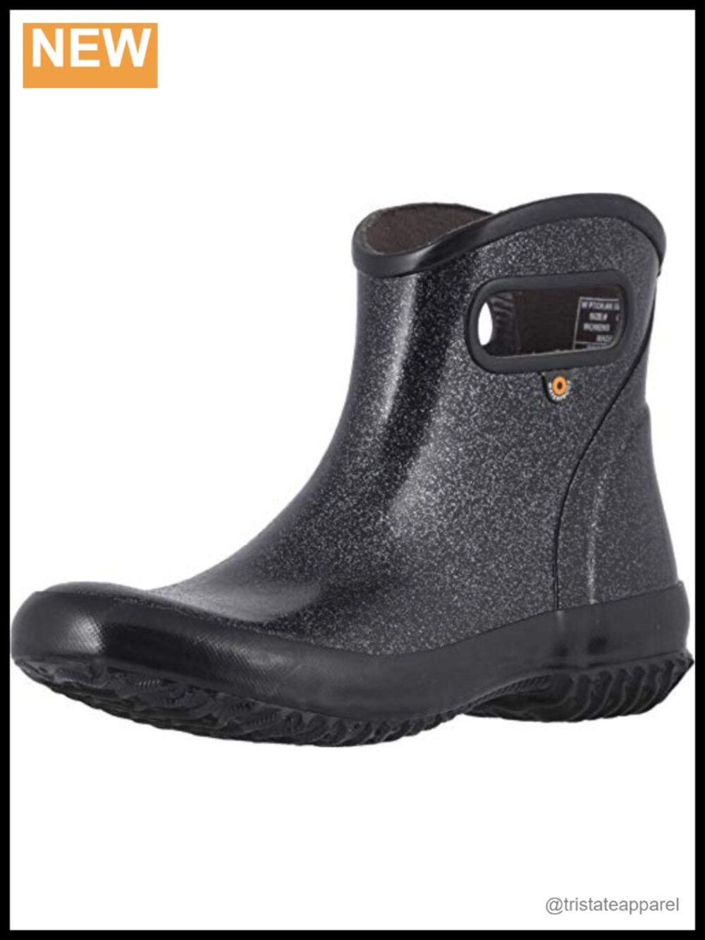 Women's Waterproof Ankle Rain Boots with Glitter